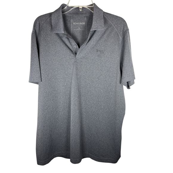 Bonobos M-Flex Golf Polo Shirt Mens M Dark Grey Standard Fit Performance - Picture 3 of 7